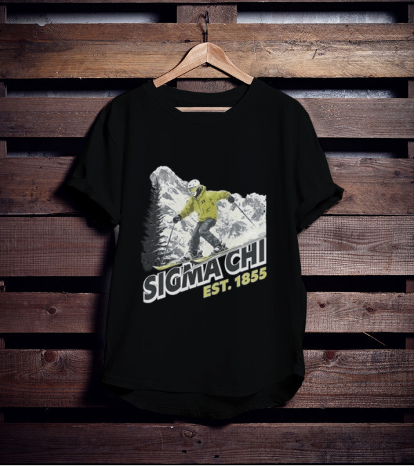 Sigma Chi Ski Club Est 1855 Snowy Mountain Adventure T-Shirt