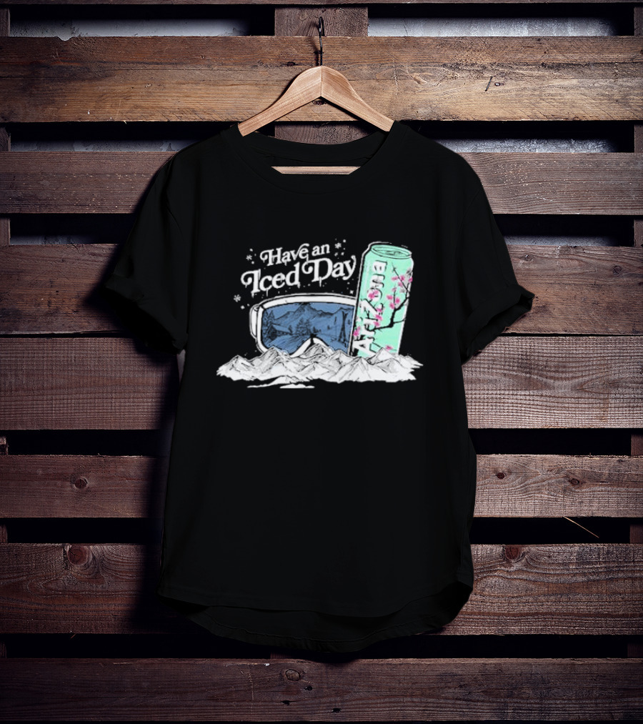 Have An Iced Day Arizona Can Sunglasses Snowy Mountains Blossom T-Shirt