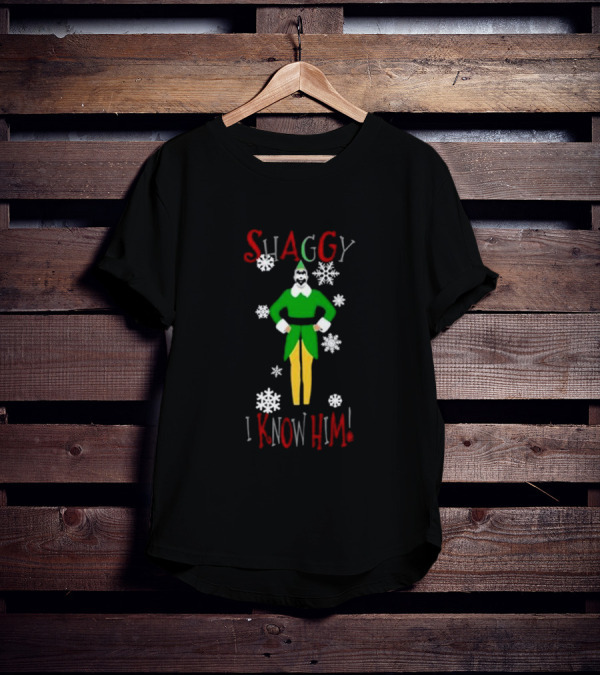 Shaggy Elf I Know Him Snowflakes T-Shirt