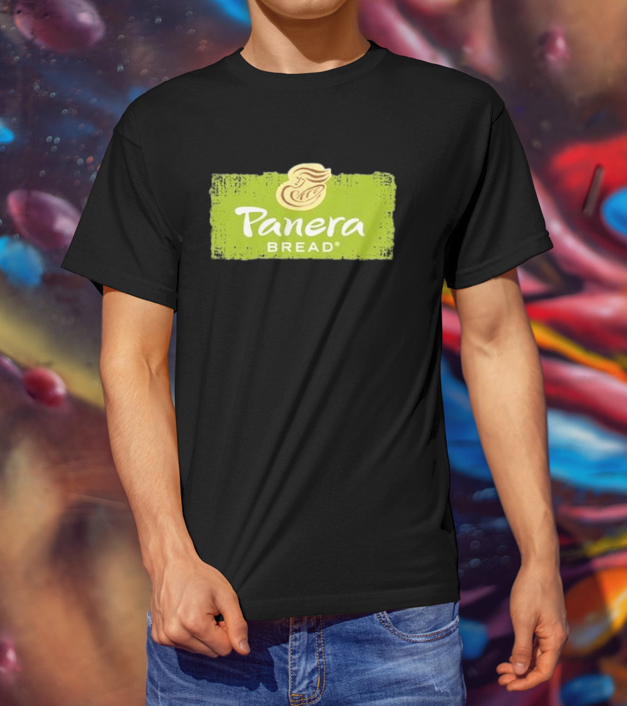 Panera Bread Restaurant Green Logo With Iconic Woman T-Shirt