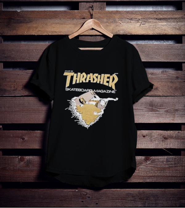 Thrasher Skateboard Magazine Torn Concrete T-Shirt