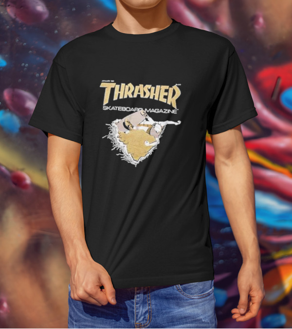 Thrasher Skateboard Magazine Torn Concrete T-Shirt