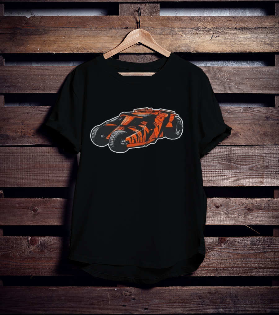 Cincy Ss Joemobile Orange And Black Vehicle With Bold Tires T-Shirt