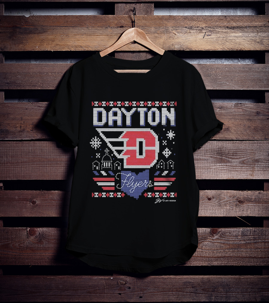 Dayton Flyers Swishmas Ugly Christmas T-Shirt