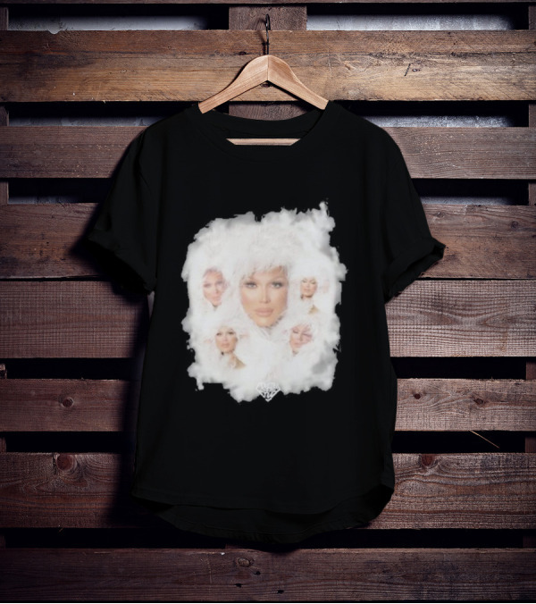 Drag Queen Crystal Envy Photo Collage Feathery Portrait Compilation T-Shirt