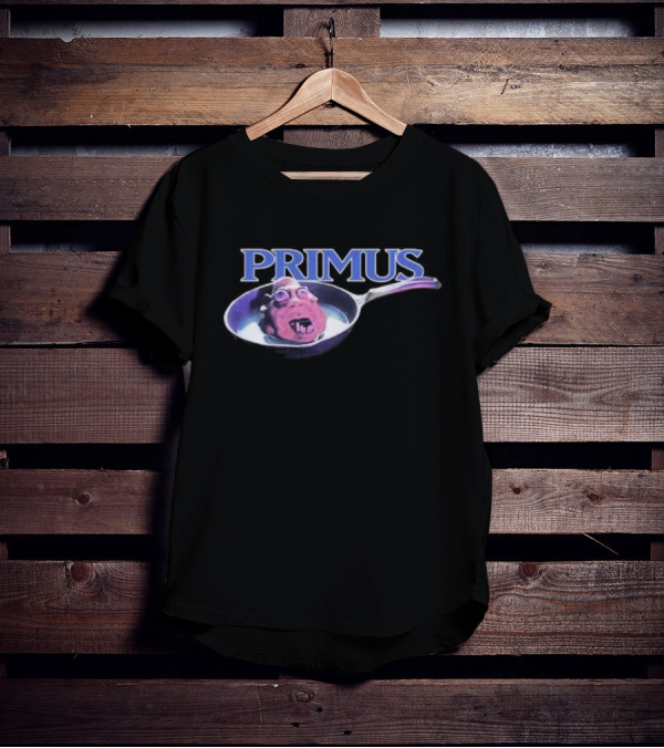 Primus Fizzle Fry Album Art Purple Character In Pan T-Shirt