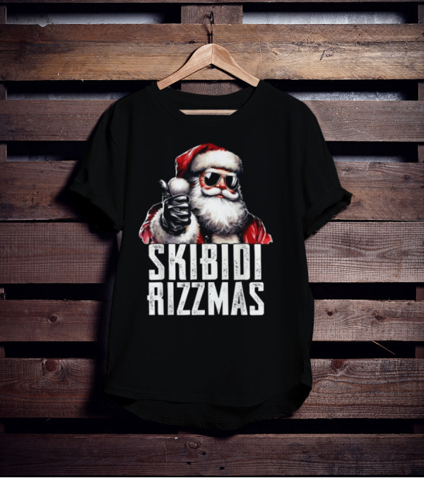 Skibidi Rizzmas Santa Claus Charisma Cool Christmas Rizz Kid T-Shirt