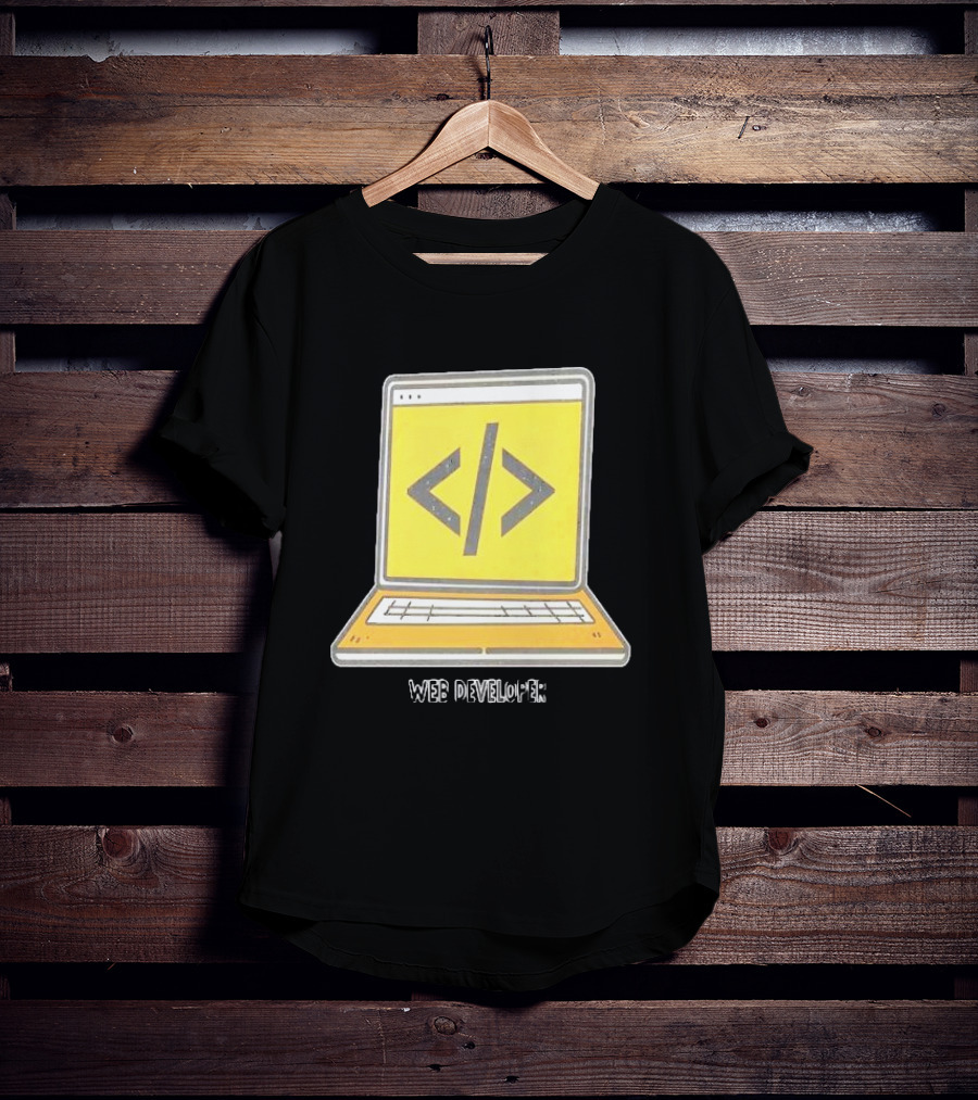 Web Developer Laptop Code Symbol Professional Occupation T-Shirt