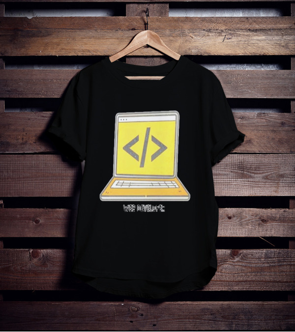 Web Developer Laptop Code Symbol Professional Occupation T-Shirt