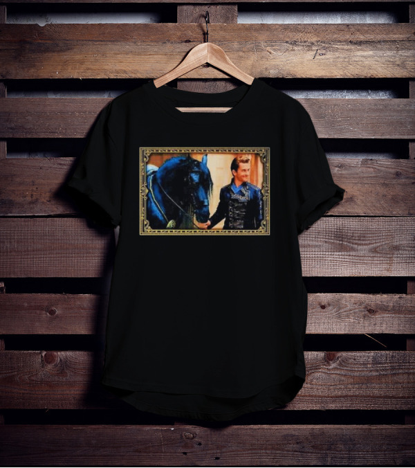 Wicked Fiyero Frame With Dark Horse And Male Figure In Ornate Border T-Shirt