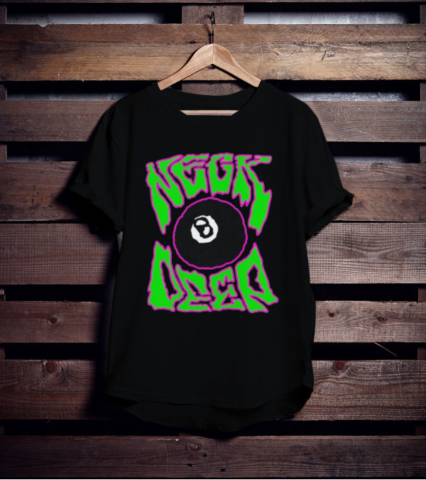 Neck Deep 8 Ball Neon Green Purple Pop Punk T-Shirt
