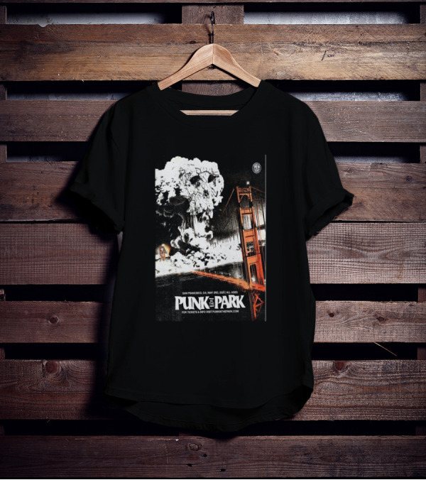 Punk In The Park San Francisco May 3 2025 Golden Gate Explosive Skull Event T-Shirt