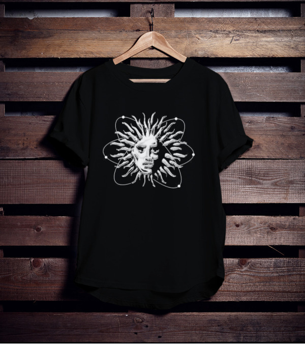 V Atom Sun Face T-Shirt