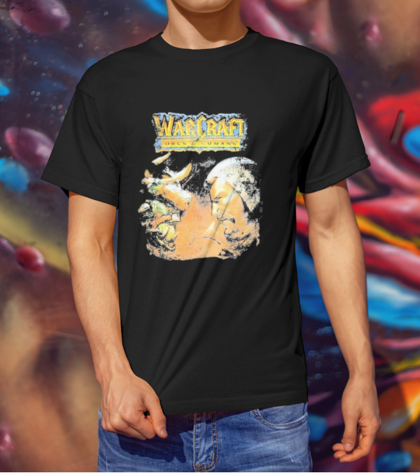 Warcraft Orcs And Humans Showdown Fantasy Battle Grey T-Shirt