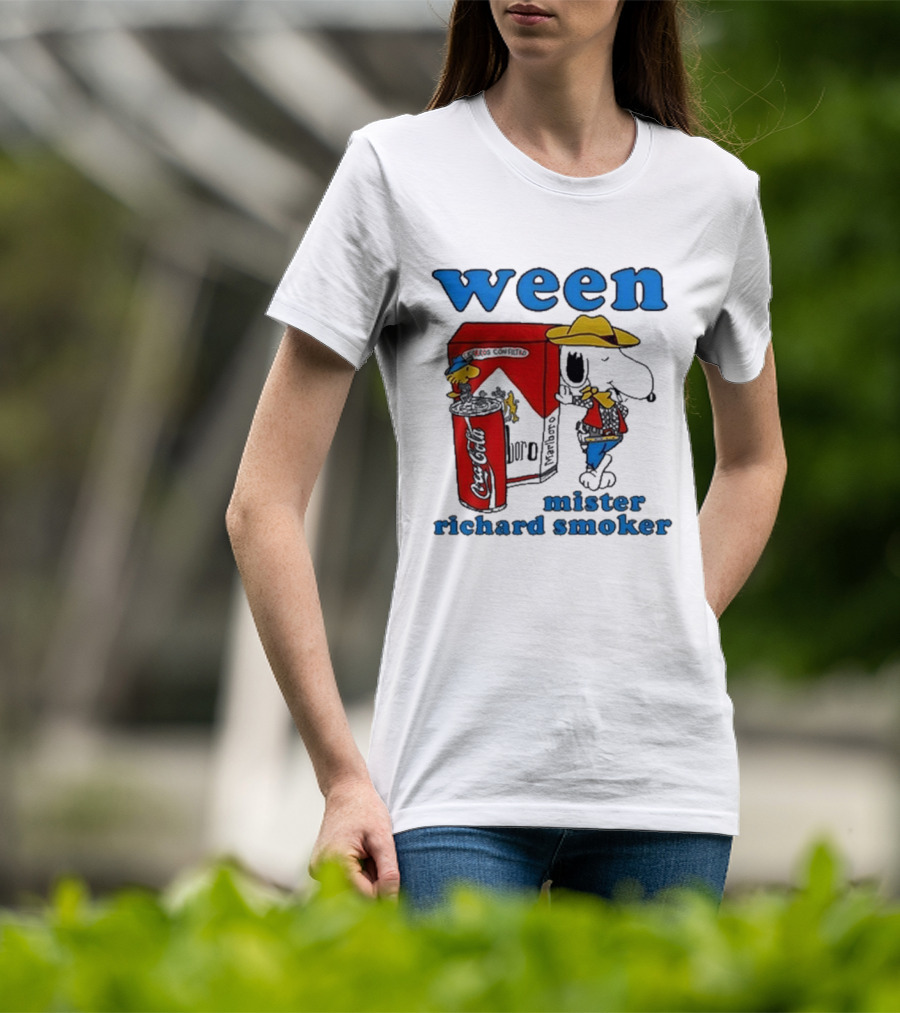 Ween Mister Richard Smoker Snoopy Coca-Cola Marlboro T-Shirt