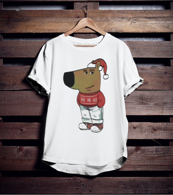 Ho Ho Ho Chill Guy Dog Christmas T-Shirt
