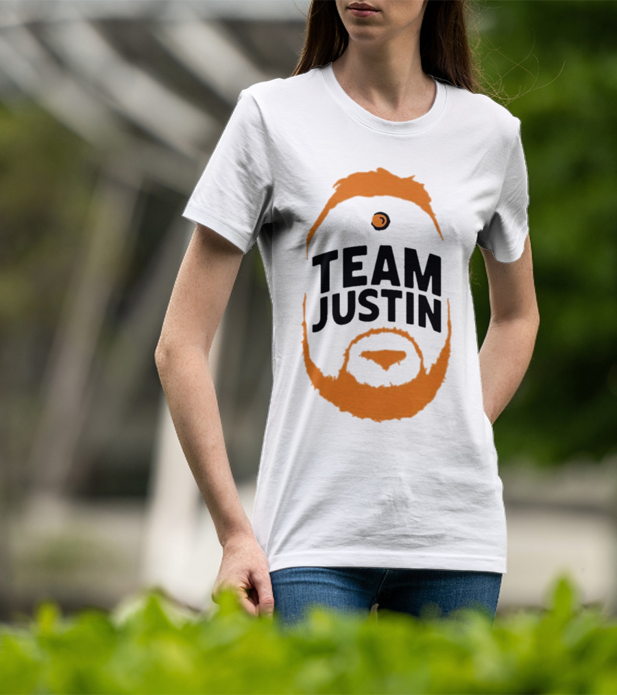 Team Justin Beard Bracket Logo Face T-Shirt