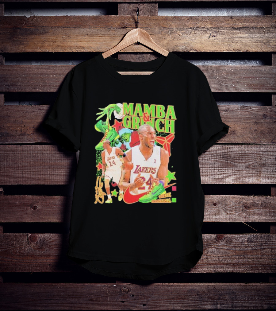 Mamba And Grinch Stole Christmas Kobe Bryant Lakers T-Shirt