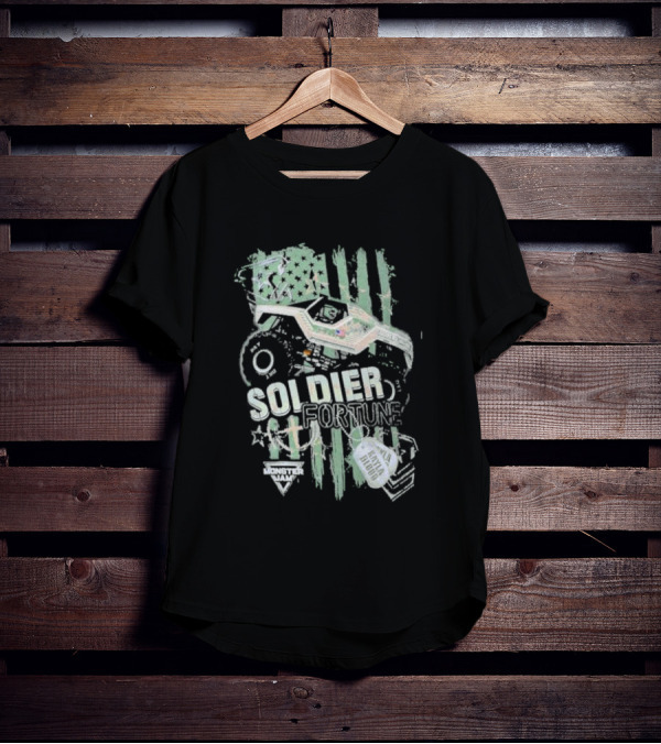 Soldier Fortune Monster Jam Truck American Flag Youth T-Shirt