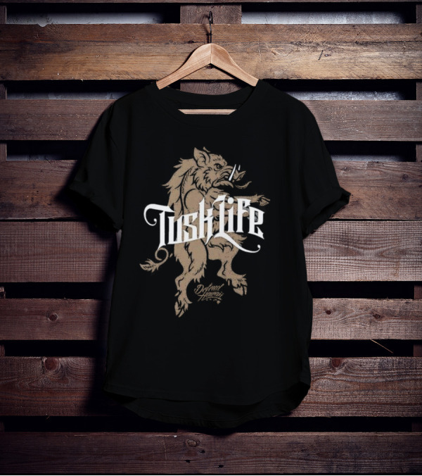 Tusk Life Boar Defend Hawaii T-Shirt