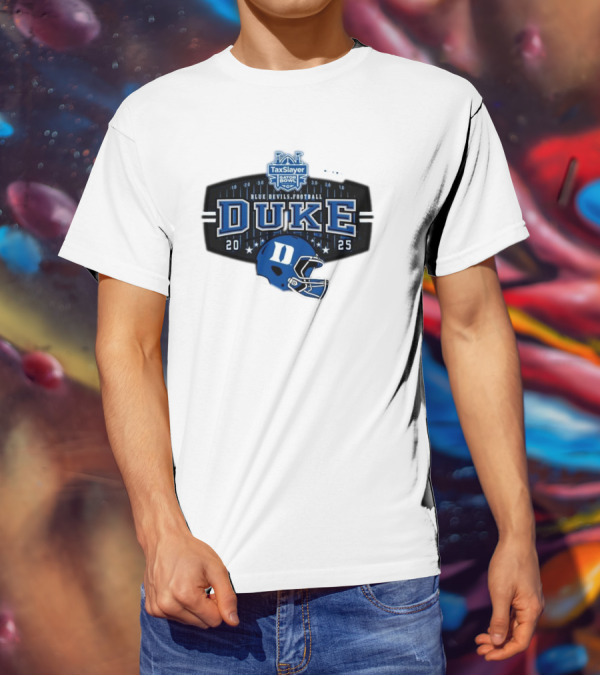 Duke Blue Devils Football TaxSlayer Gator Bowl 2025 Helmet Jacksonville FL T-Shirt