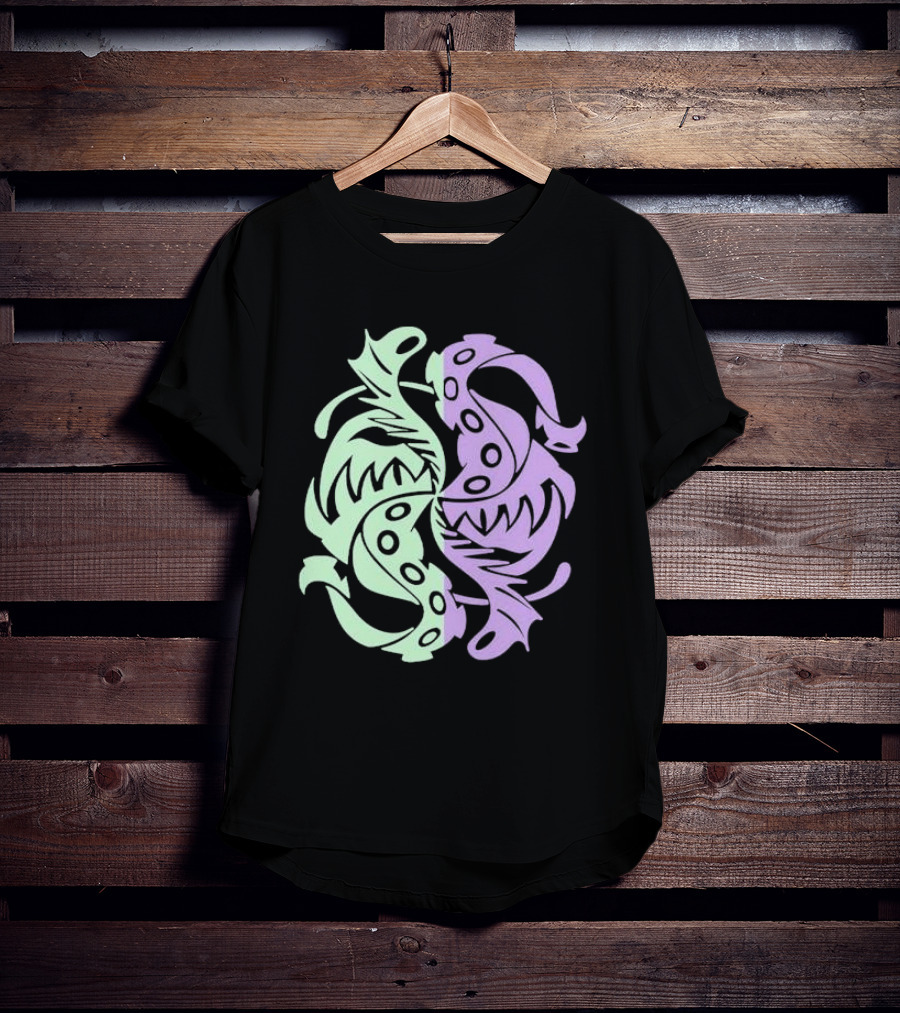 Envy Sigil Green And Purple Tribal Yin Yang T-Shirt