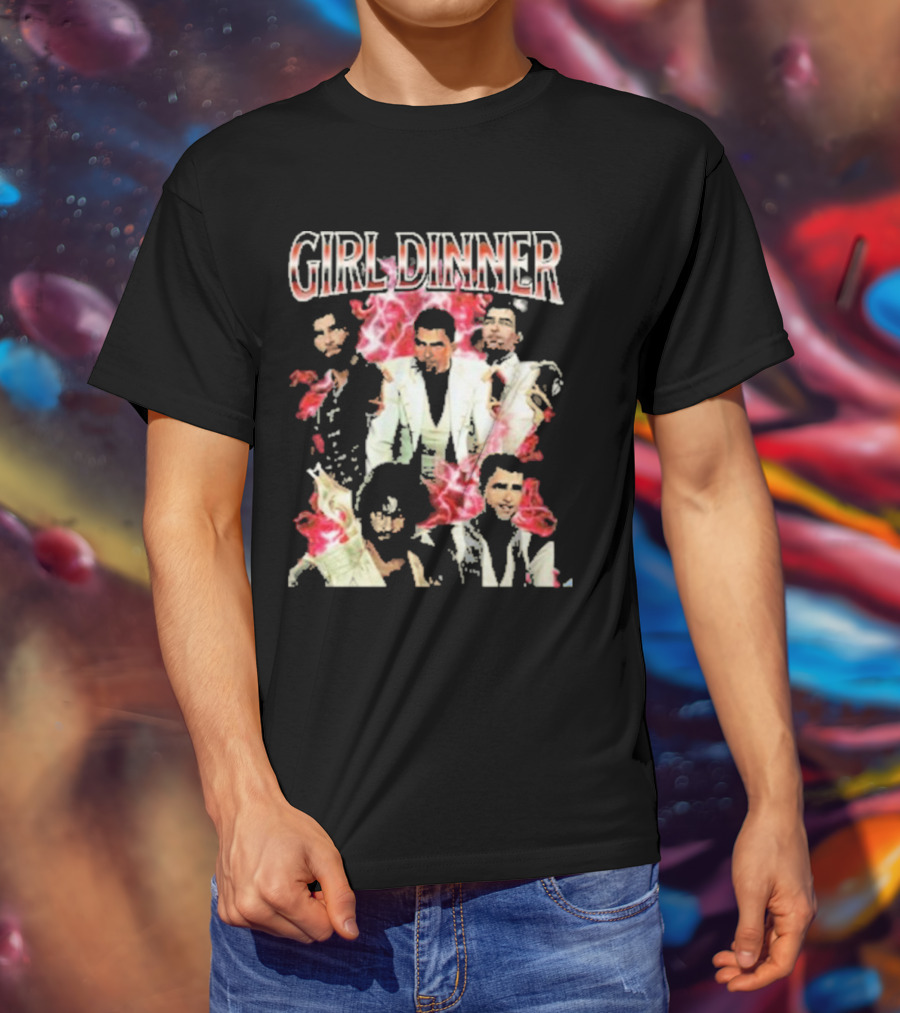 Girl Dinner Jayce Arcane Vaporwave Style Multicolor Figures T-Shirt