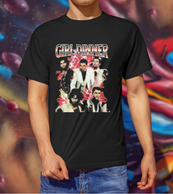 Girl Dinner Jayce Arcane Vaporwave Style Multicolor Figures T-Shirt