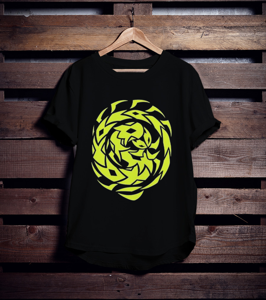Greed Sigil Black And Yellow Spiral T-Shirt