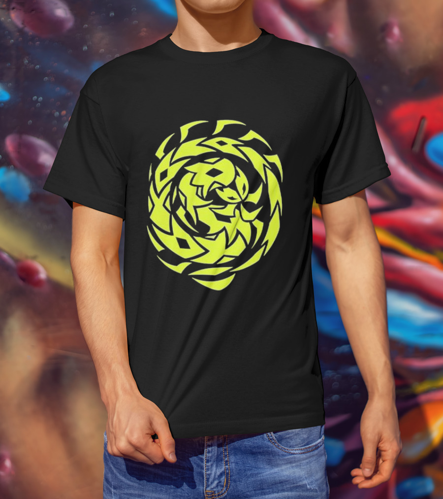 Greed Sigil Black And Yellow Spiral T-Shirt