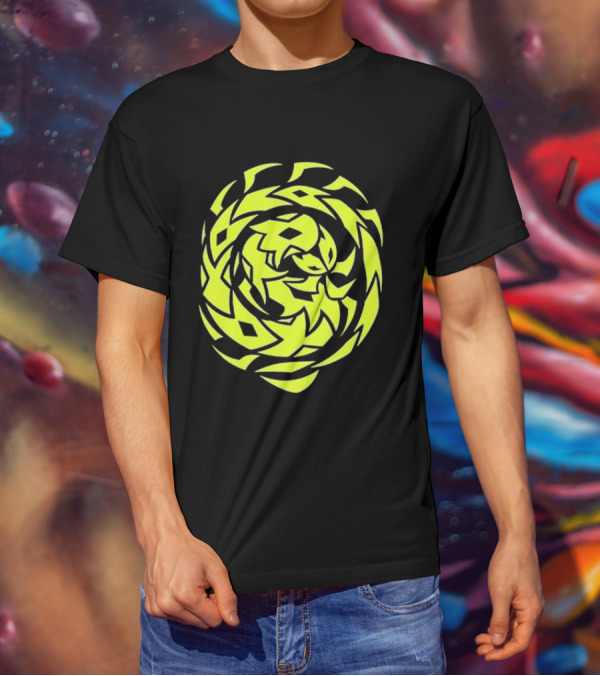 Greed Sigil Black And Yellow Spiral T-Shirt