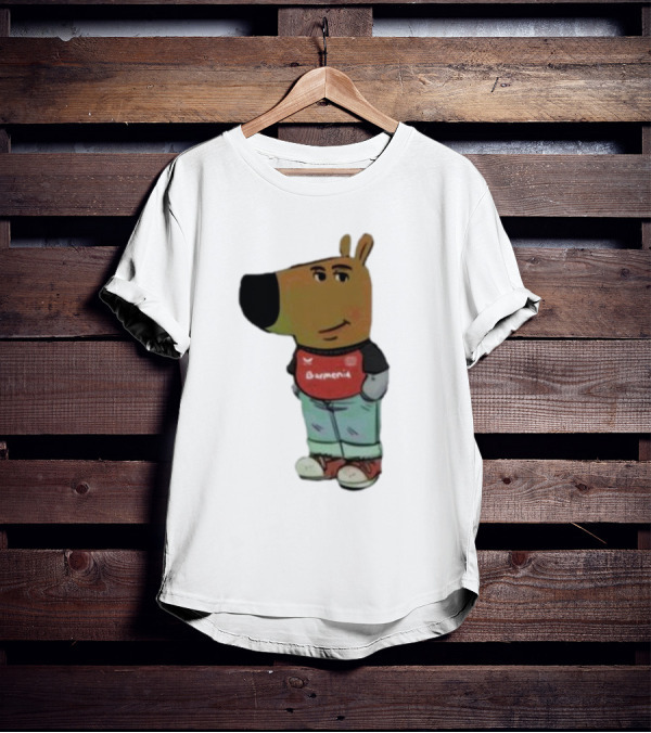 Chill Guy Dog Bayer 04 Leverkusen Mascot Wearing Red Black T-Shirt