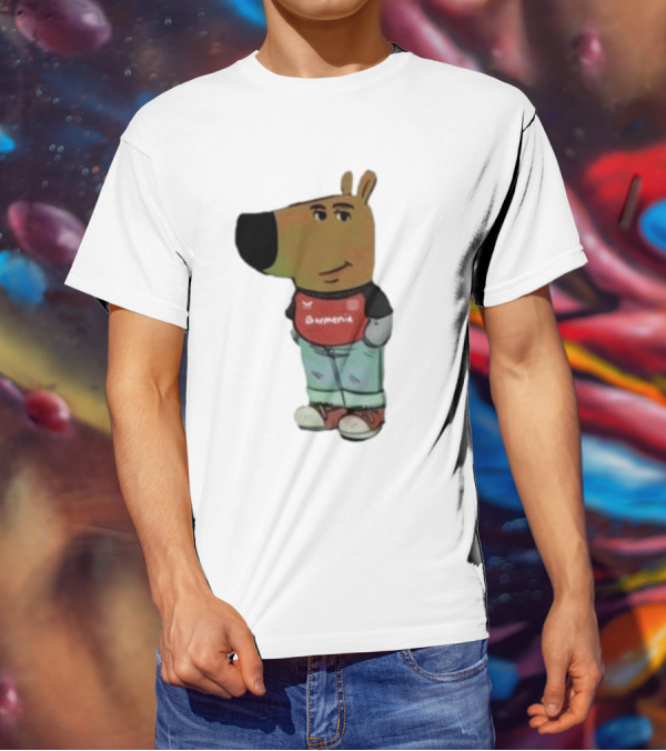 Chill Guy Dog Bayer 04 Leverkusen Mascot Wearing Red Black T-Shirt