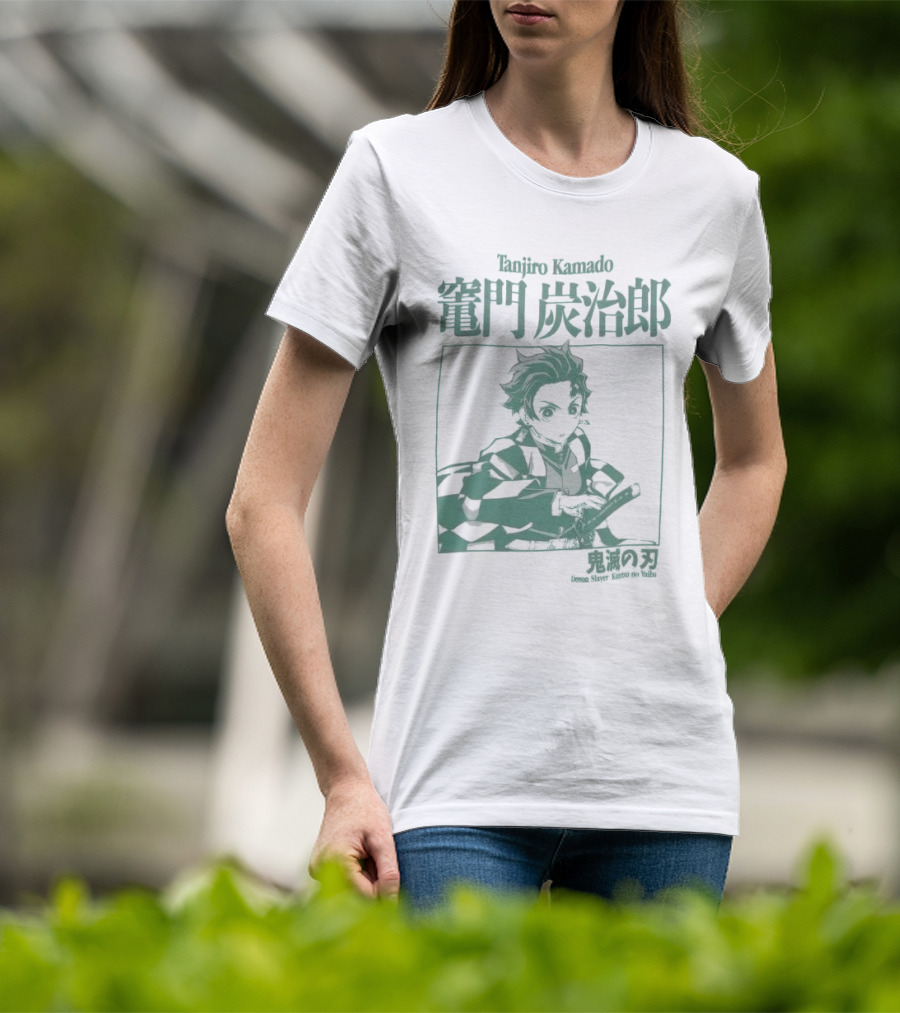 Tanjiro Kamado Demon Slayer Kimetsu No Yaiba Halftone T-Shirt