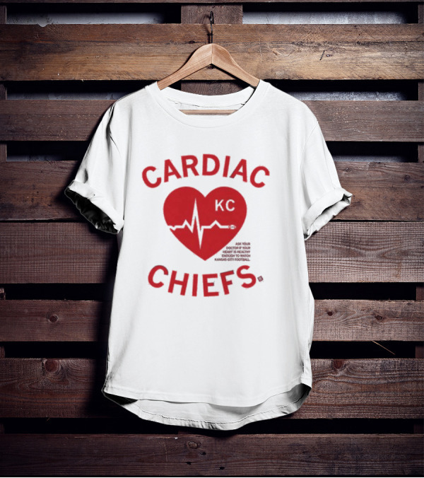 Cardiac Chiefs KC Heartbeat Kansas City Football T-Shirt