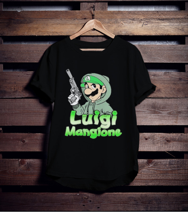 Luigi Mangione Hoodie Gun Character Mashup T-Shirt