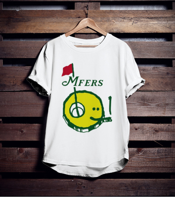 Mfers Sartosh Pitito Golf Flag Yellow Face T-Shirt