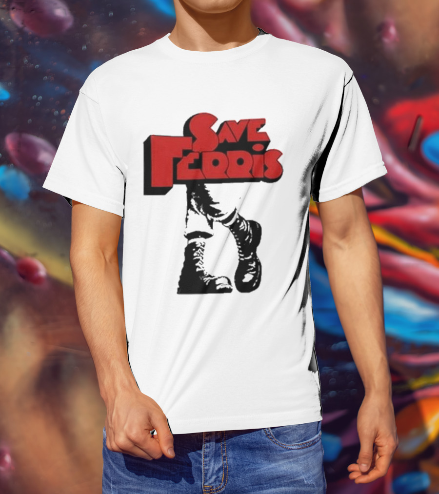 Save Ferris Punk Boots Iconic Style Ferris Bueller's Day Off T-Shirt