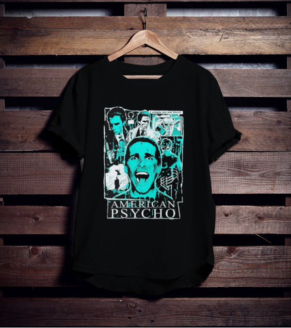 American Psycho Patrick Bateman I Simply Am Not There Collage T-Shirt