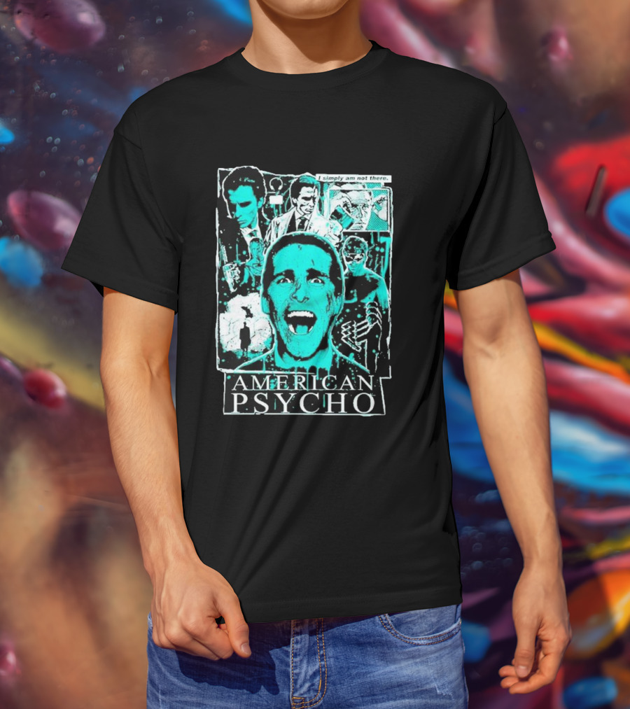 American Psycho Patrick Bateman I Simply Am Not There Collage T-Shirt