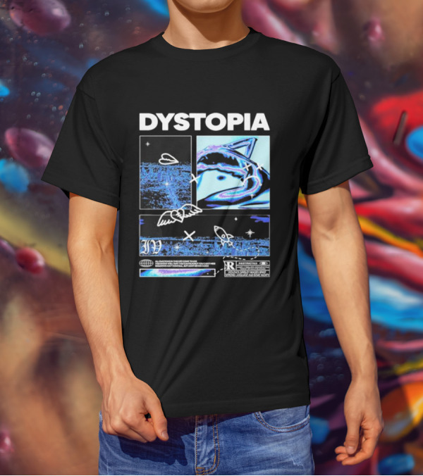 Dystopia Ivoxygen All Emotions In Ties Life Come To Live Shadows May Conceal But Light Never Fades Restricted T-Shirt
