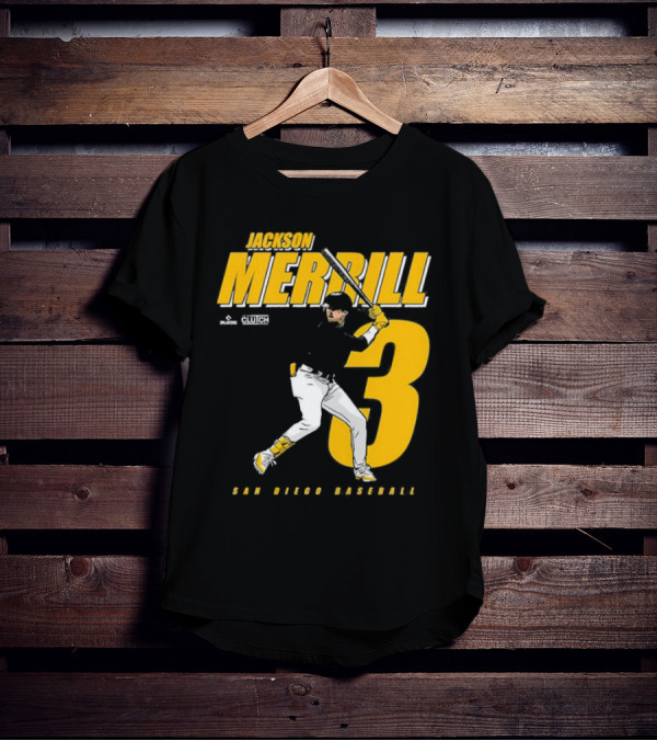 Jackson Merrill 3 San Diego Baseball Clutch Players T-Shirt