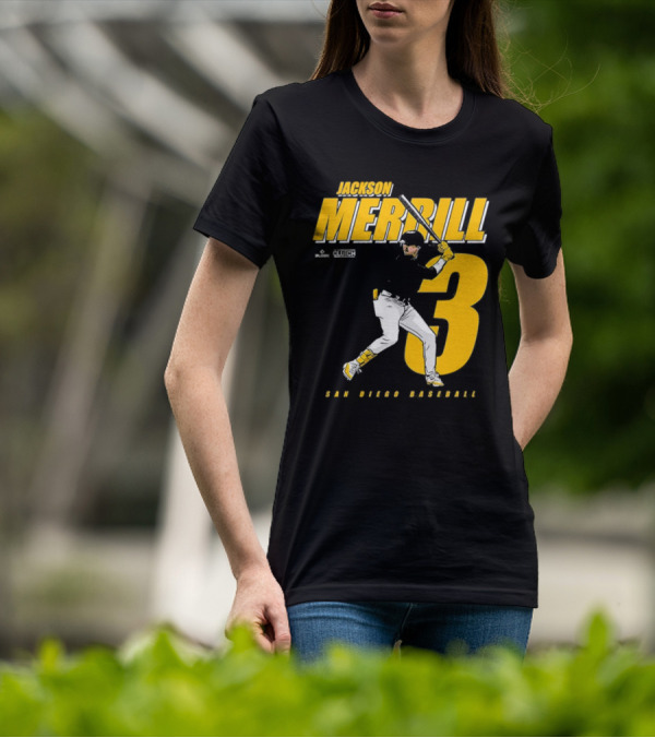 Jackson Merrill 3 San Diego Baseball Clutch Players T-Shirt