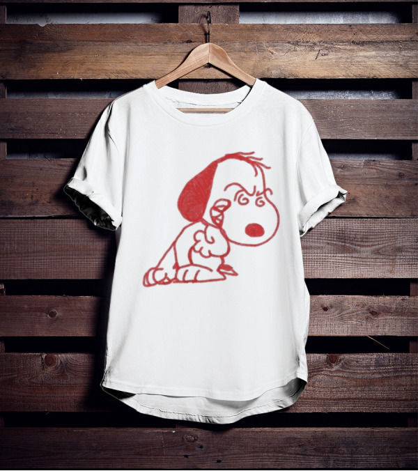 Evil Angry Snoopy Drawing T-Shirt