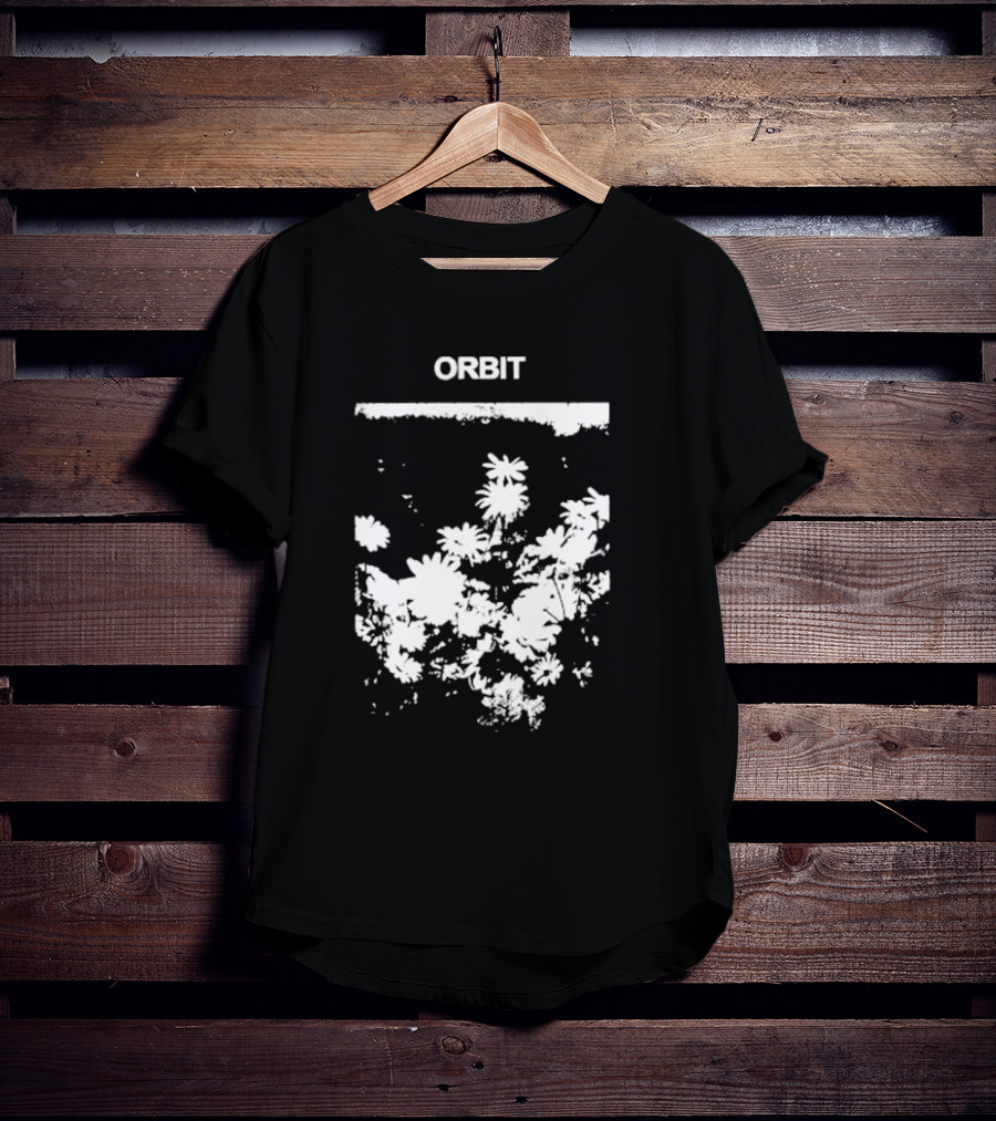 Orbit Flowers White Silhouettes T-Shirt
