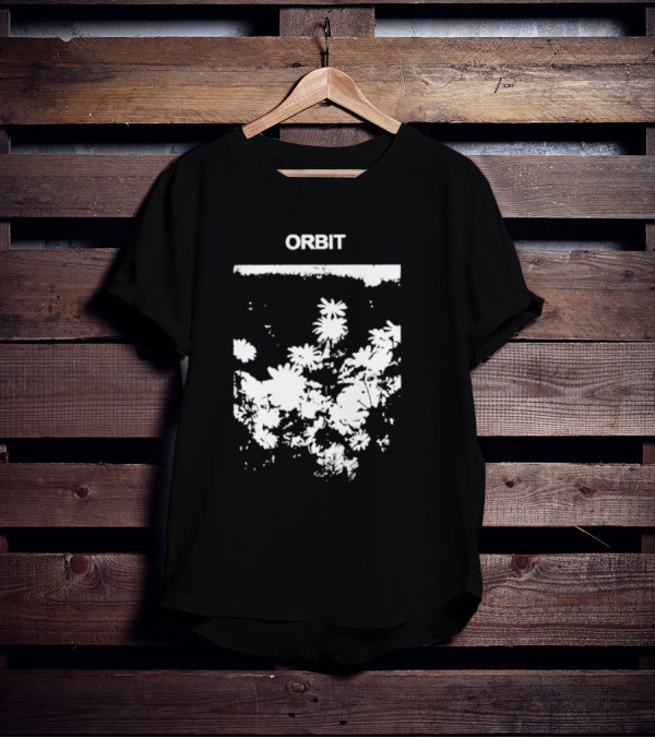Orbit Flowers White Silhouettes T-Shirt