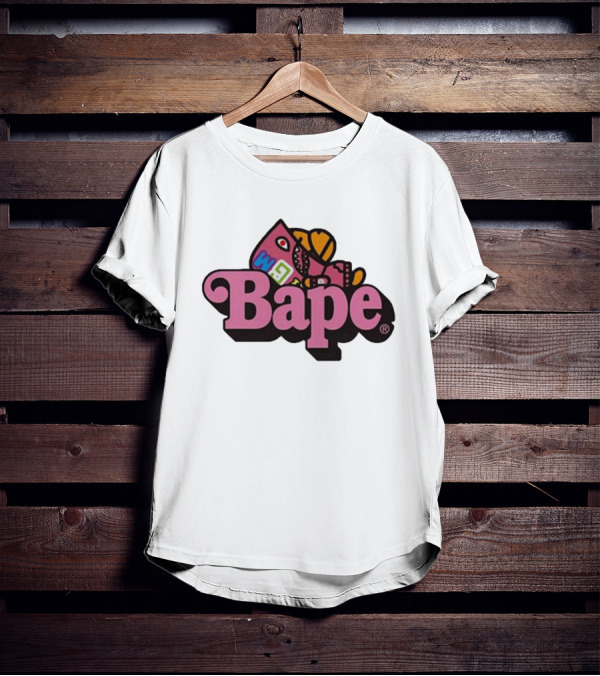 Bape Pink Shark Milo WGM T-Shirt