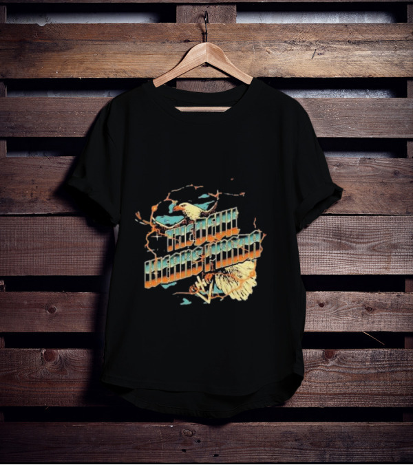 The Devil Wears Prada Bald Eagle Electric Orange And Blue T-Shirt