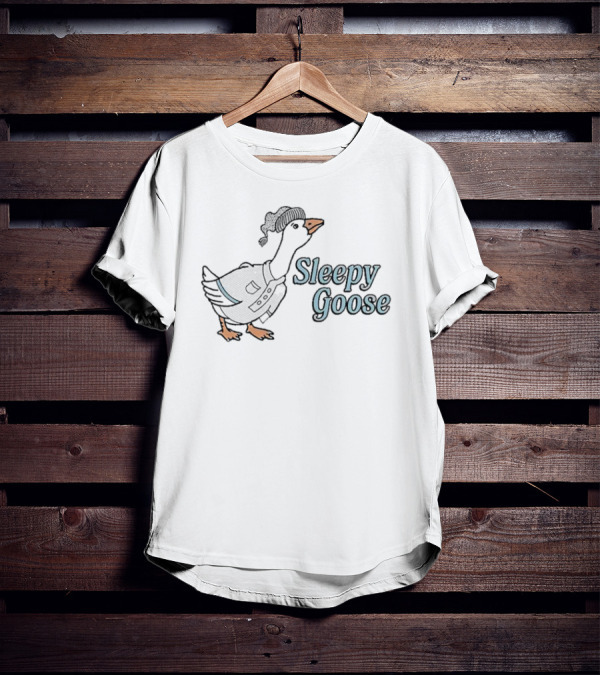 Sleepy Goose In Nightcap And Pajamas T-Shirt