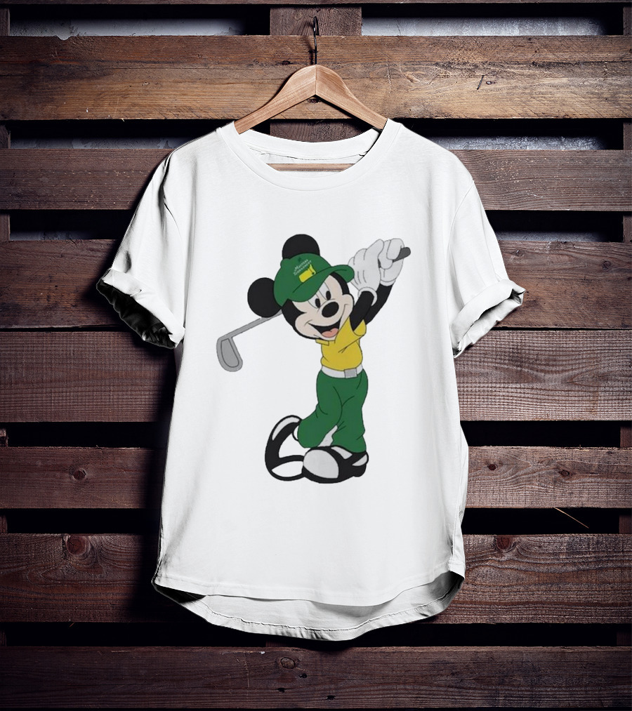 Mickey Mouse Golf Masters Tournament Iconic Swing T-Shirt